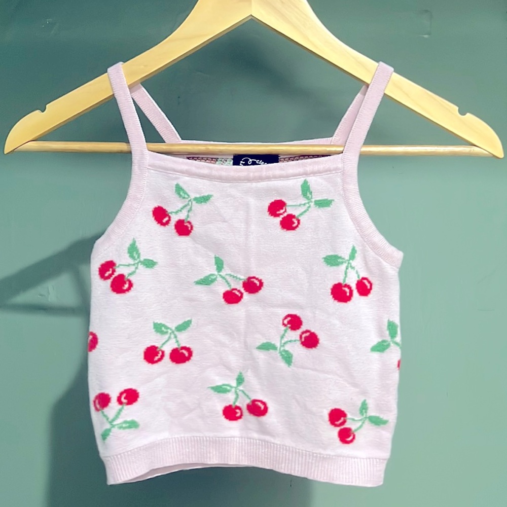 Girls Cherry pattern tank top